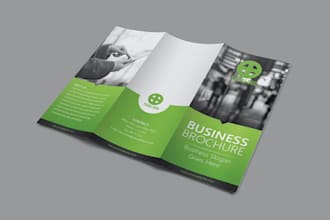 design trifold or bifold brochure booklet magazine
