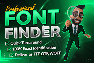 quickly identify or find fonts from images and deliver ttf, otf