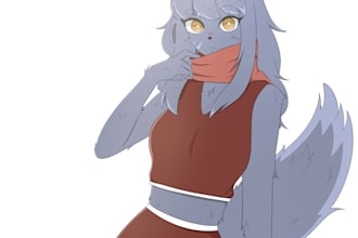 draw furry, original character and fan art in anime style