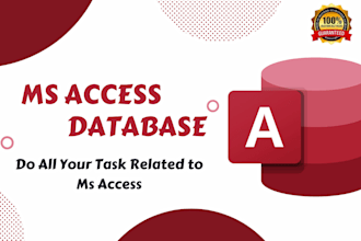 create your ms access database projects and assignments