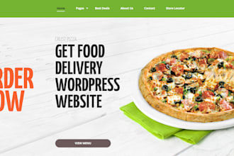 create fast food website or pizza delivery website for you