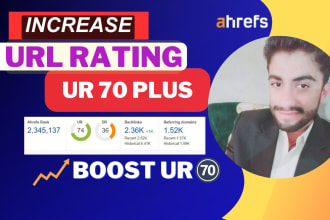 boost ahrefs ur 80 plus unique work 100 percent safe secure