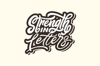 create logo in hand lettering and handdrawn style