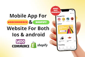 create mobile apps for shopify and woocommerce website
