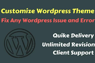 fix wordpress errors issues and customize wordpress theme