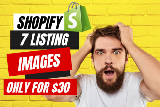do shopify product listing images design,storefront pictures,main photos editing