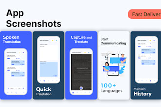 design app screenshots for app store and play store