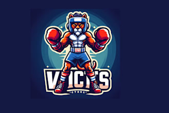 design martial arts and fighting mascot logo