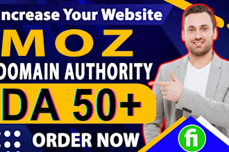 increase domian authority moz da 50 plus