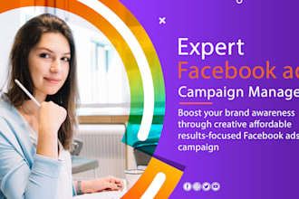 be your expert facebook paid ads, campaign manager