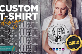 create a creative t shirt design for print on demand