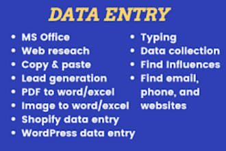 do urgent data entry work or data entry lead generation