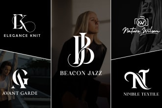 do luxury modern minimalist monogram and initial clothing brand logo design