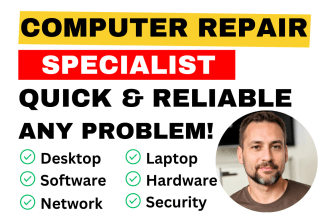 repair, fix your windows PC, computer, laptop remotely