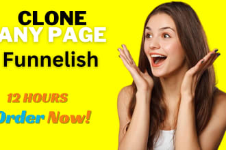 design and clone funnelish product landing page
