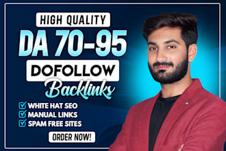 create high quality SEO dofollow backlinks high da authority link building