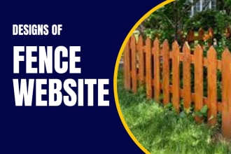 make well designed fencing website, landing pages