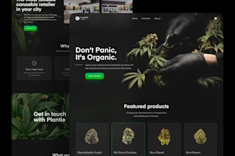 create cannabis, cbd website, marijuana website and landing page