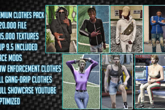 give a fivem premium clothing pack with premium outfits