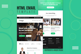 design a responsive HTML email template or newsletter