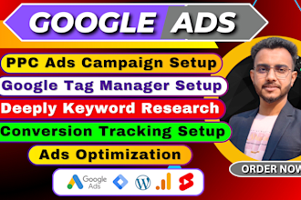 set up google adwords PPC and ecommerce search ads specialist from scratch