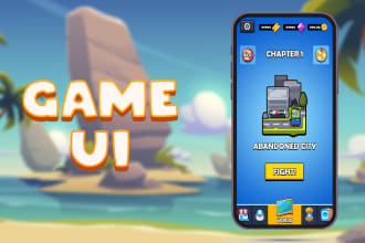 design professional game UI and assets for mobile game