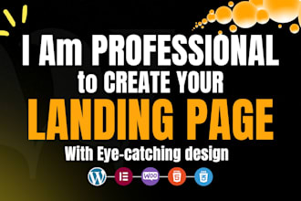 create a landing page and single page website with elementor