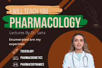 tutor pharmacology, toxicology, pharmacokinetics