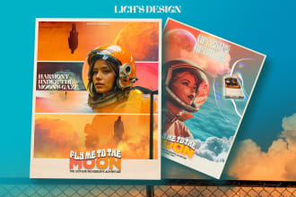 design you a retro movie, music or event poster or flyer