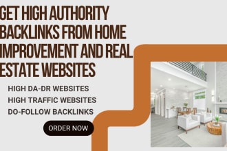 do high authority home improvement and real estate backlinks