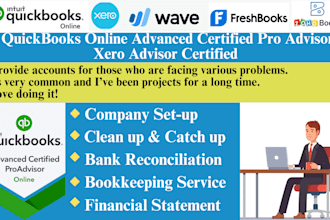 do clean up, reconciliation and bookkeeping in quickbooks