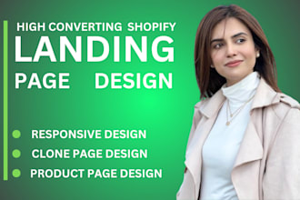 design high converting landing page with a winning product