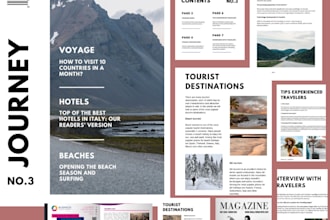 attractive magazine cover, catalog design, ebook, flyer brochure, layout design