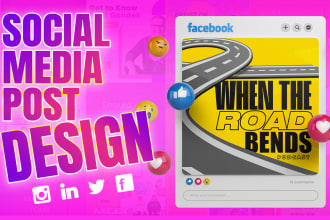 create instagram and facebook post designs in 5hours