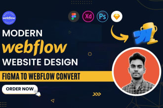 design modern webflow website, convert figma to webflow