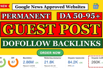do SEO guest post dofollow guest posting service on high da or traffic sites