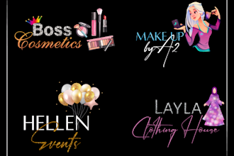 design modern feminine glitter fashion signature logo