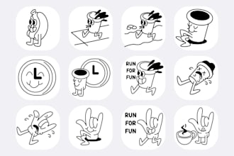 design custom icons illustration set for web and app in 24 hours