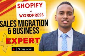shopify wordpress woocommerce magento wix squarespace bigcommerce migrate design