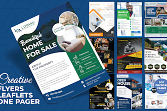 design medical, open house one pager, dl flyer, marketing materials