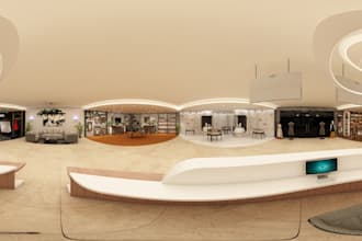 design retail, residential, commercial 360 panorama render