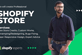 set up high converting shopify store, or shopify website