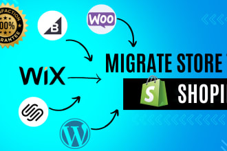 migrate store to shopify or clone wix, woocommerce websites
