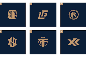 do monogram logo design for clothing and apparel