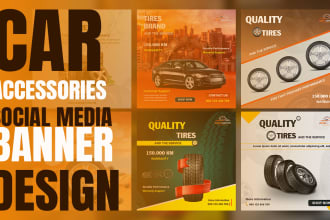 automotive car ads, banners and posters for social media or websites