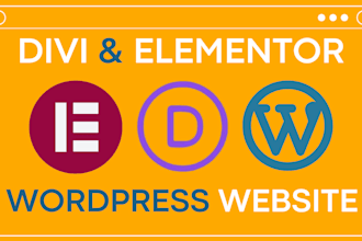 build your divi or elementor wordpress website