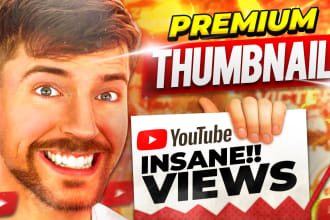 design amazing clickbait youtube thumbnail