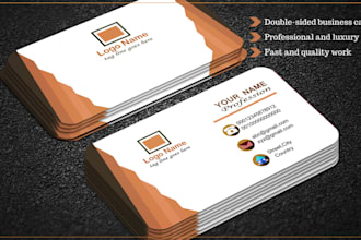 create professional luxury business card with qr code