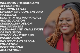 do inclusive, education, equity and diversity content, essay and research
