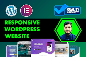 design wordpress website, landing page using elementor pro